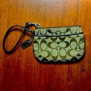 Brown Coach Wristlet Wallet